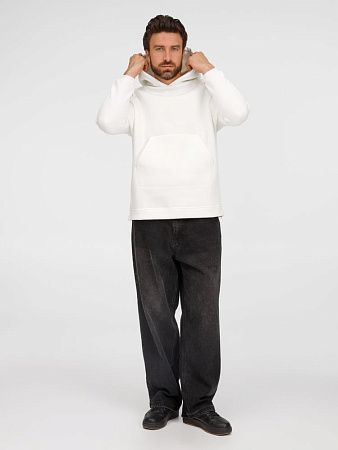 Худи унисекс оверсайз Easy Street, молочно-белое, размер M/L