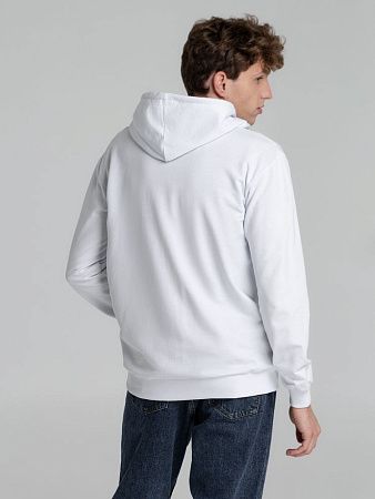 Толстовка на молнии с капюшоном Unit Siverga, белая, размер XS