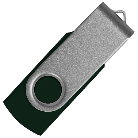 Флеш накопитель USB 2.0 Twister Сolor Mix 16GB, пластик Софт Тач/металл, черный/серебристый