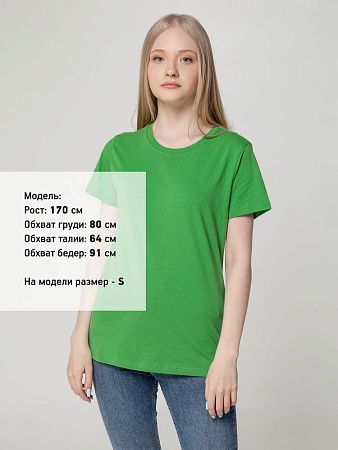 Футболка женская T-bolka Lady, ярко-зеленая, размер S
