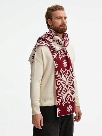 Шарф Wintertude L, красный с белым
