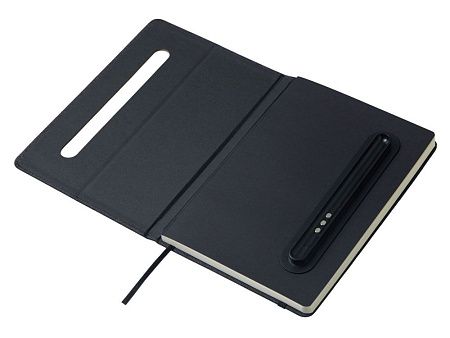 Блокнот А5 «NotaBene» с металлической шариковой ручкой и подставкой для телефона