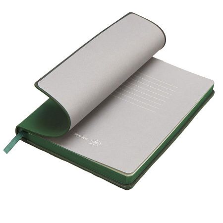 Бизнес-блокнот LADY, формат А5, зеленый, блок в клетку