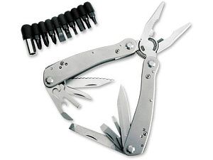 Мультитул, 10 функций, цвет: серебристый