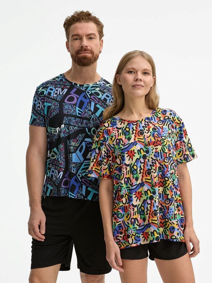 Футболка унисекс Senti с полной запечаткой на заказ под нанесение