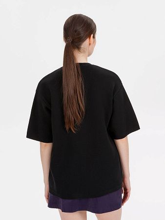 Джемпер с коротким рукавом Siluetti Volumica, черный, размер XS/S