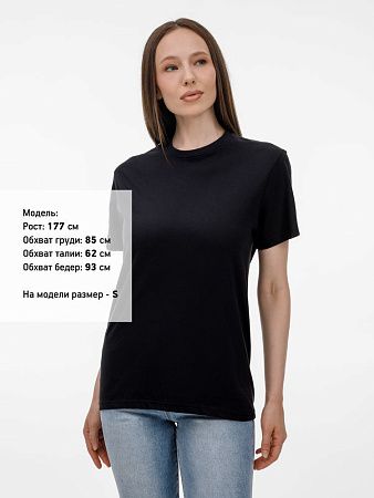 Футболка унисекс T-Bolka 180, черная, размер L