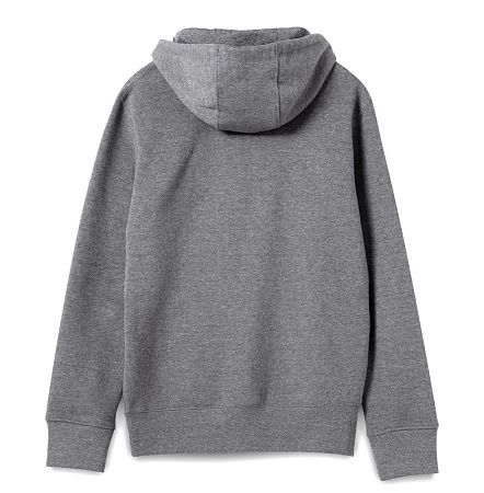 Толстовка на молнии с капюшоном унисекс King, темно-серый меланж, размер M