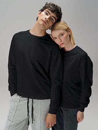 Свитшот унисекс Vozduh, черный, размер M/L