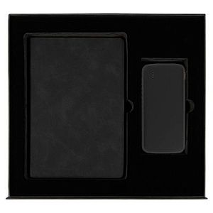 Набор подарочный Solution Prestige Duo (Ежедневник Flexy Luba, Внешний аккумулятор «Universal»), черный