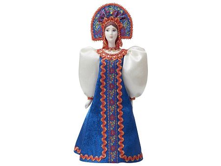 Подарочный набор: кукла фарфоровая, чай "Малина с мятой"