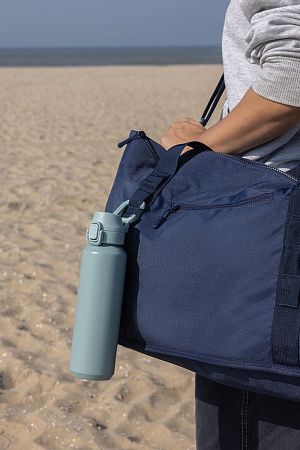 Спортивная бутылка Via из переработанной стали RCS с карабином, 600 мл