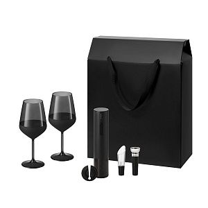 Подарочный набор Black Edition, Sacramento (2 бокала + набор для вина)