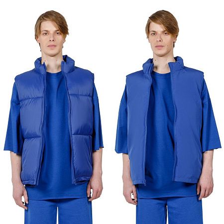 Жилет двусторонний V2, синий, размер XS/S