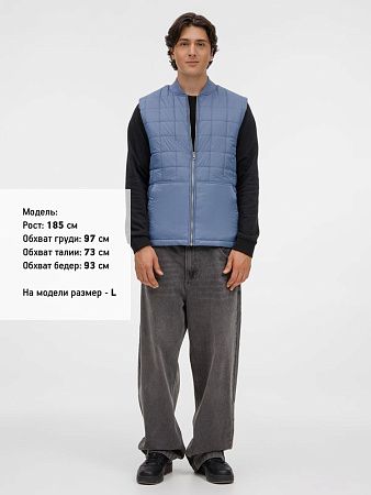 Жилет унисекс Warmbridge, синий (джинс), размер 4XL