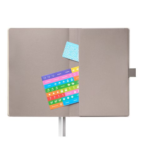 Ежедневник Arctic недатированный, белый/темно-серый