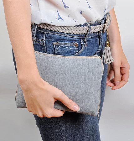 Набор дорожный "Релакс", серый; 20х15 см;  хлопок/нейлон