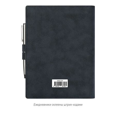 Ежедневник-портфолио Clip NEO недатированный в подарочной коробке, черный (в комплекте ручка Tesoro серебро)