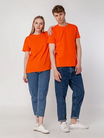 Футболка унисекс Regent 150, оранжевая, размер 3XL