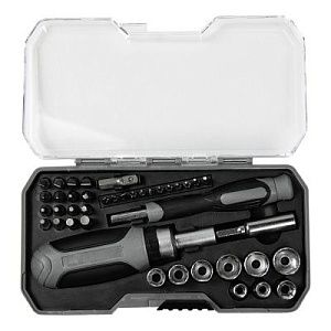 Набор инструментов Tools  Workhard, 40 инструментов,  черный, в пластиковом футляре