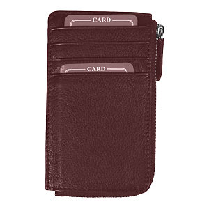 Универсальный футляр для кредитных карт и монет/картхолдер Leather Life из нат. кожи, коричневый