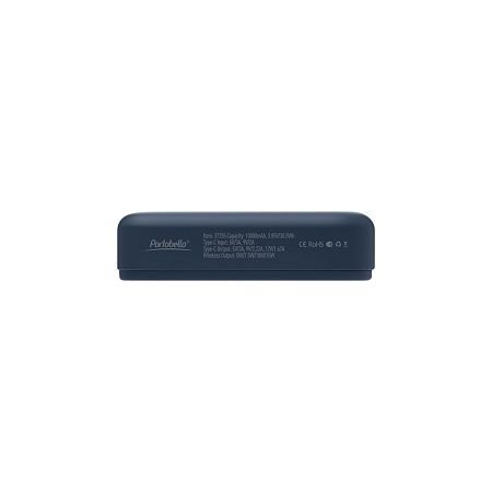 Внешний аккумулятор Юнион PD (Union PD) 10000mAh с функцией беспроводной зарядки 15W, синий