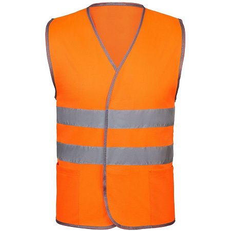 Сигнальный жилет СО-1 ТР, оранжевый флуоресцентный, размер M