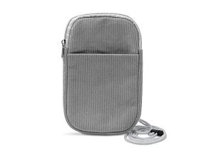 Сумка для мобильного телефона BUSNIX из вельветовой ткани, цвет: серый