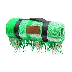 Плед акриловый Glama, зеленый