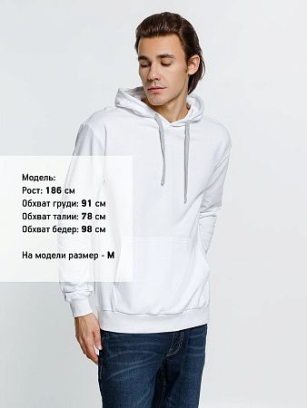 Толстовка с капюшоном Kirenga, белая (белоснежная), размер XXL
