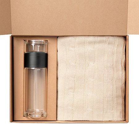 Подарочный набор Terso, Fado, красный (плед, термобутылка)