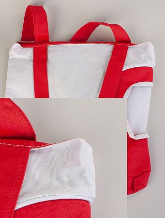 Сумка пляжная "Карибские острова", красная/белая#