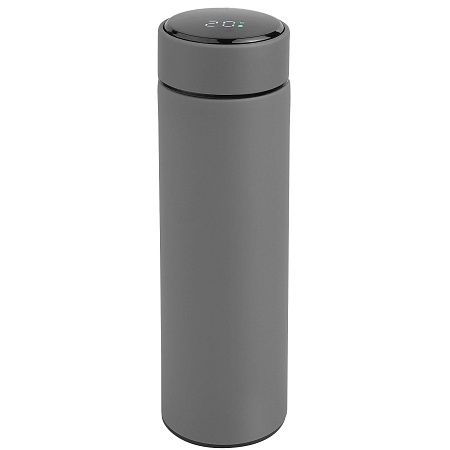 Термос TIM SOFT с индикатором температуры 420мл. Серый 6400.23