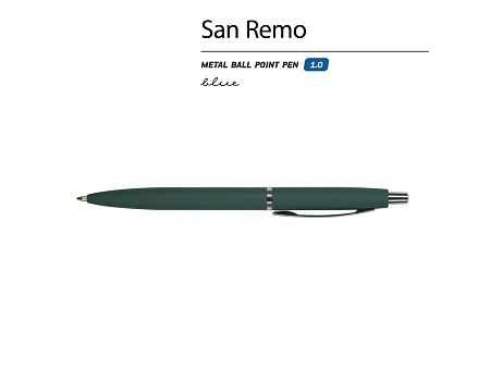 Ручка металлическая шариковая «San Remo», софт-тач