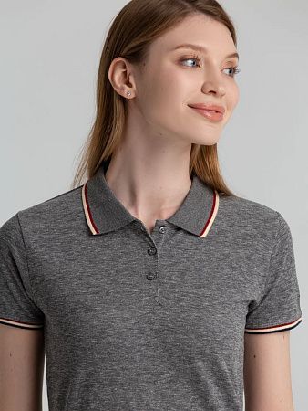 Рубашка поло женская Paname Women, черный меланж, размер M