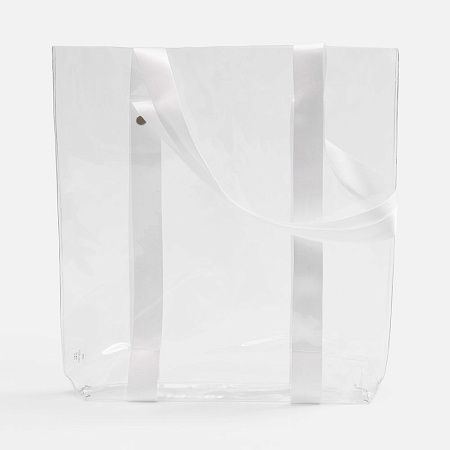 Шопер Clear Fest, ver.2, прозрачный с белыми ручками