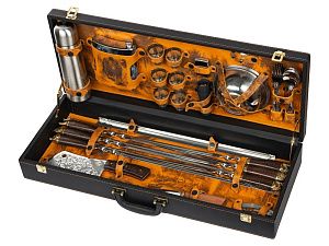 Набор «Подарочный», цвет: коричневый, серебристый