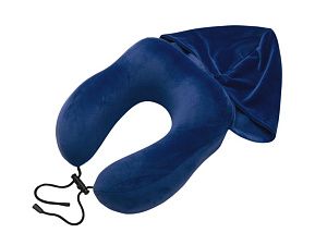 Подушка с эффектом памяти, с капюшоном «Dream Hood», цвет: синий