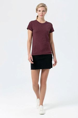 Футболка женская Regent Fit Women, бордовый меланж, размер XXL