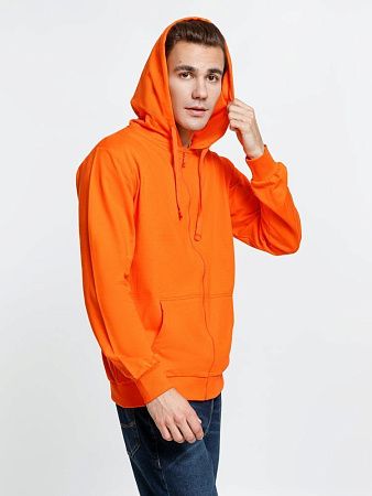 Толстовка на молнии с капюшоном Siverga 2.0, оранжевая, размер XS