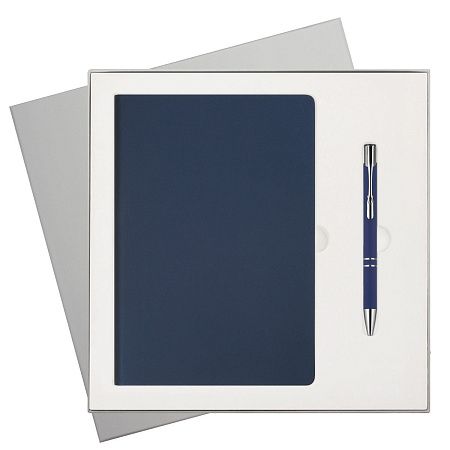 Подарочный набор Star, синий (ежедневник, ручка)