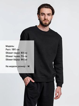 Свитшот унисекс Delta, черный, размер S