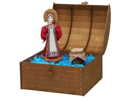 Подарочный набор: кукла фарфоровая, мёд с миксом из орехов