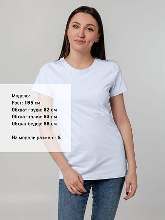 Футболка женская T-bolka Stretch Lady, белая (холодный оттенок), размер S
