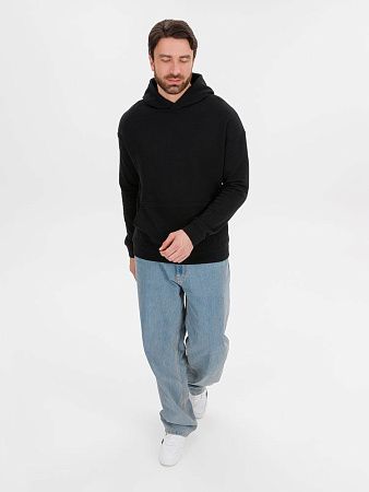 Худи оверсайз унисекс Outshine, черное, размер XL/2XL