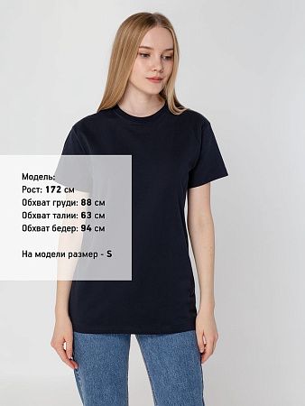 Футболка унисекс T-Bolka 160, темно-синяя, размер XS