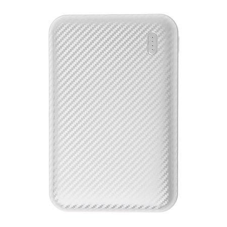 Универсальный аккумулятор Rib 5 (5000 мАч), белый, 9,8х6.3х1,4 см