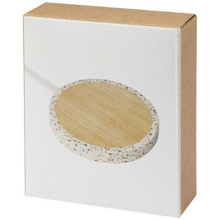 Бамбуковое беспроводное зарядное устройство "Terrazzo" 10 Вт