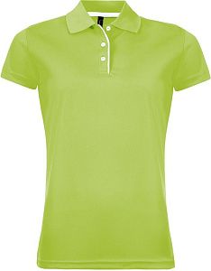 Рубашка поло женская Performer Women 180 зеленое яблоко под нанесение