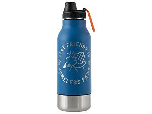 Вакуумный термос «Buddy» 3-в-1 для питомцев, 1000 мл, с гравировкой, цвет: синий